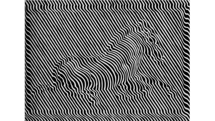 Op art artwork Zebra by optical illusion artist Victor Vasarely