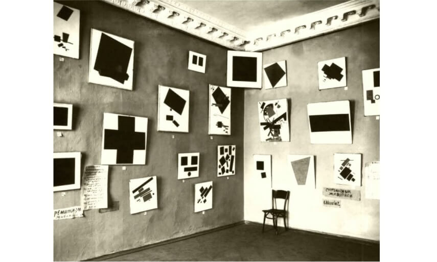 art by artist kazimir malevich and el lissitzky from russia