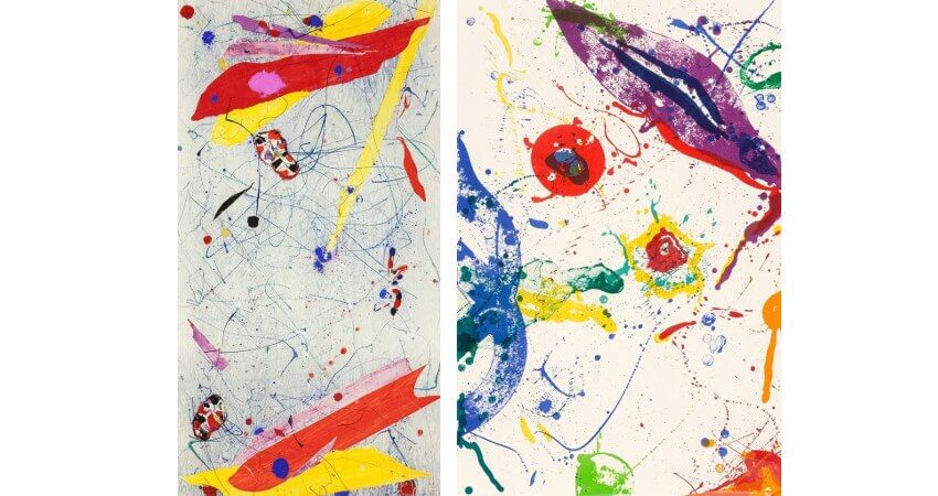 Untitled works by American painter Sam Francis 1994