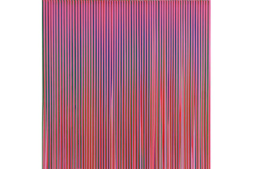 work by abstract painter Ian Davenport on view in london gallery and other galleries