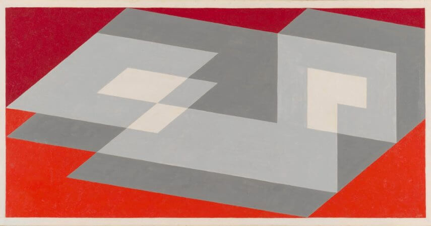 new print work by josef albers an american artist and teacher at black mountain college