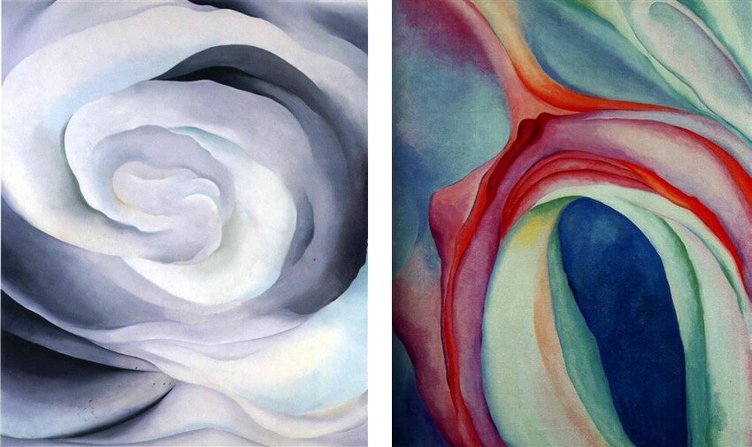 Abstraction White Rose by American artist Georgia O Keeffe