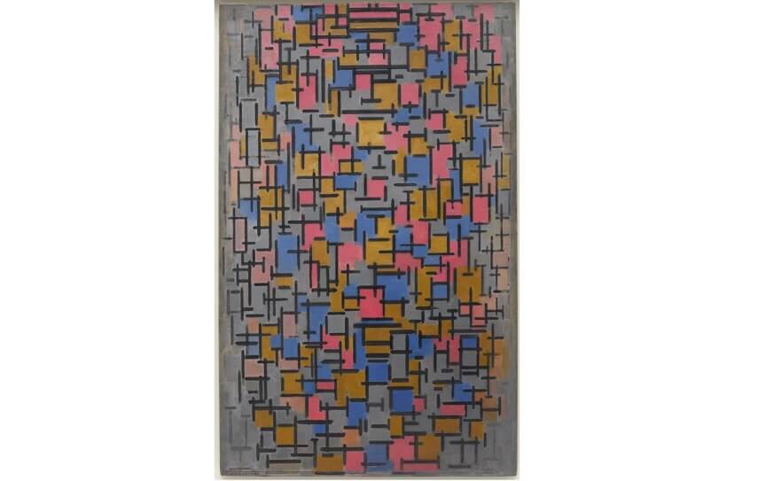 composition in red blue and yellow and broadway boogie woogie by piet mondrian in new york city