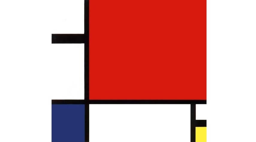 Piet Mondrian Composition II in Red Blue and Yellow