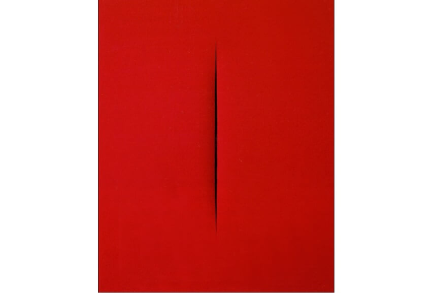 concetto spaziale attese from 1965 is one of most iconic works by italian artis lucio fontana