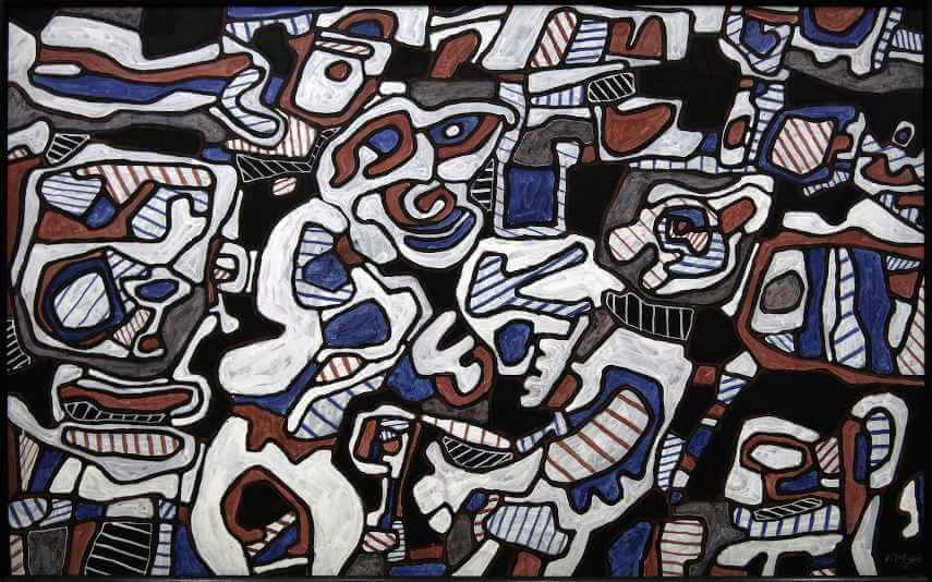 Painting works by French artist Jean Dubuffet was born in 1901 and died in 1985 in Paris