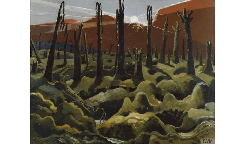 new landscape art by paul nash a british surrealist painter and war artist