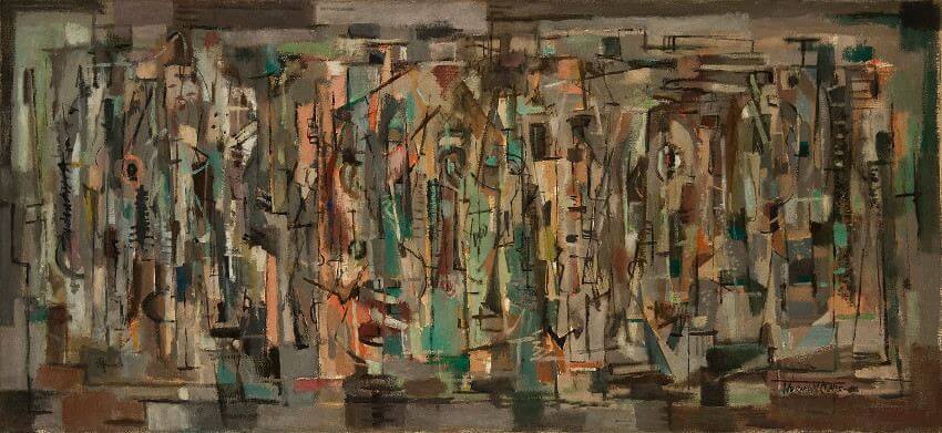 Norman Lewis abstract expressionist painting Crossing