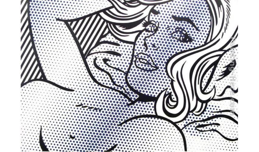 Roy Lichtenstein dot painitng and pointillism art style