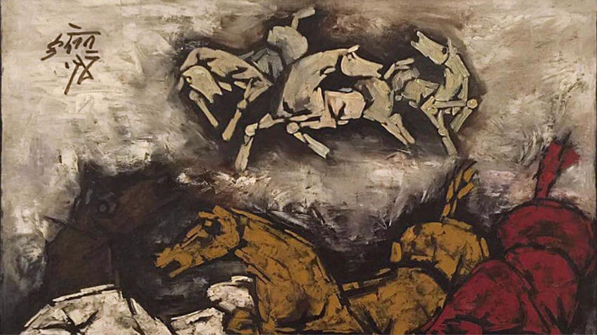 new art by mf husain artist from india
