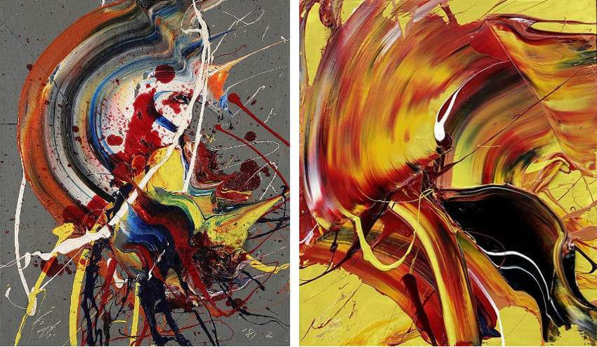 Work by Japanese artist Kazuo Shiraga