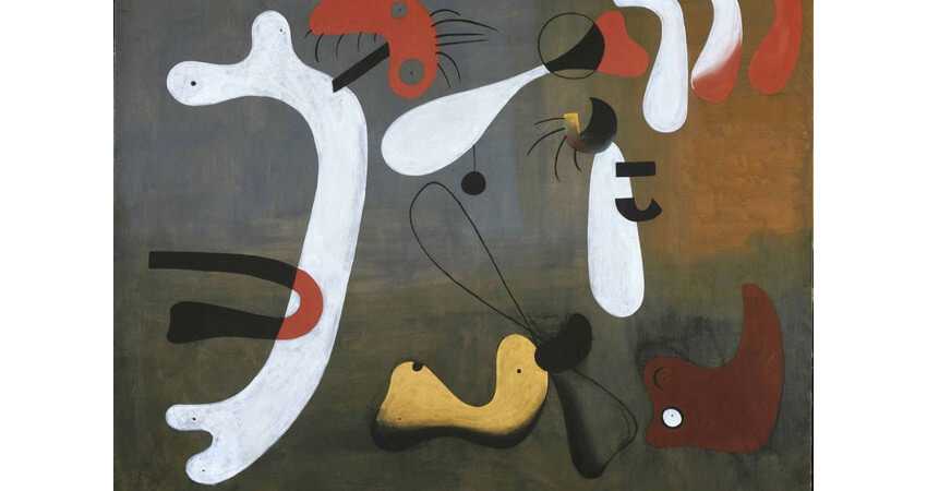 Oil on canvas by Joan Miro