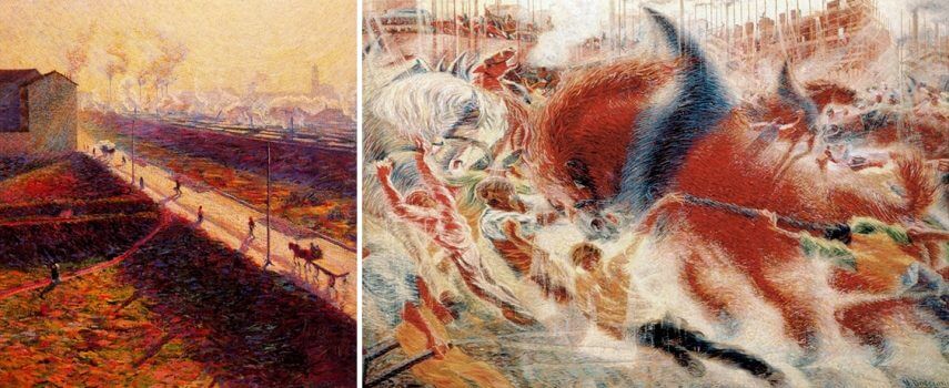 the art of futurism by italian artist umberto boccioni at new york museum of modern art