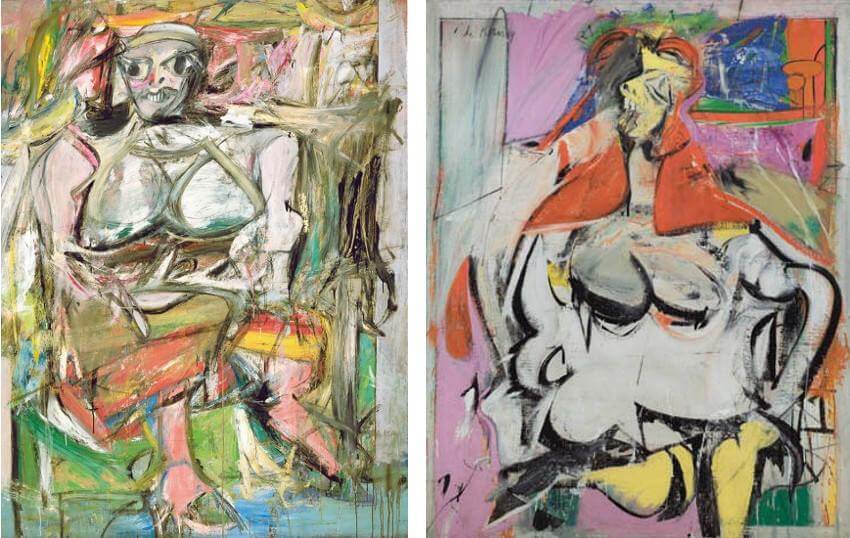 willem de kooning abstract portrait paintings