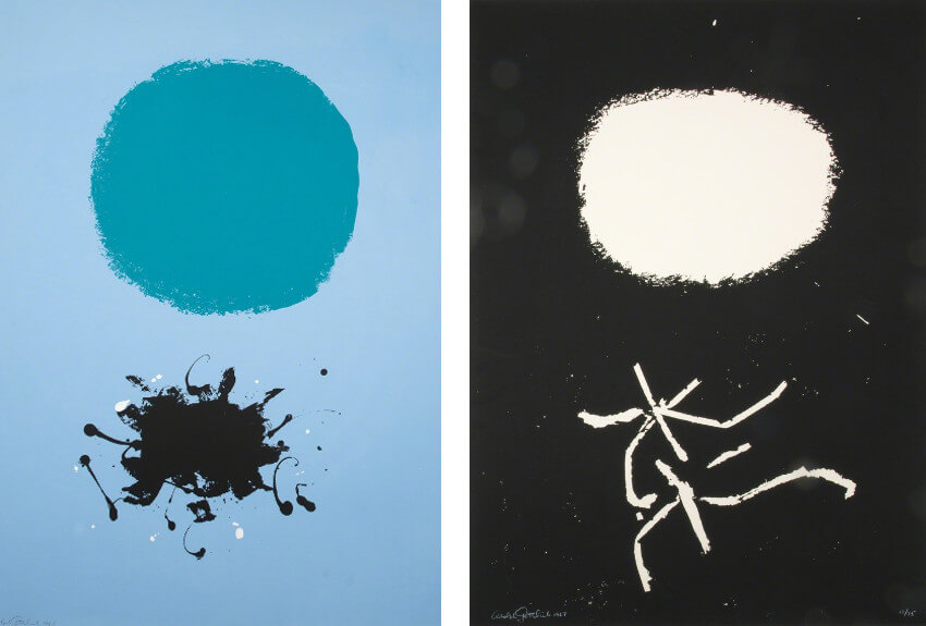 exhibition by american modern painter adolph gottlieb and mark rothko on view in new york