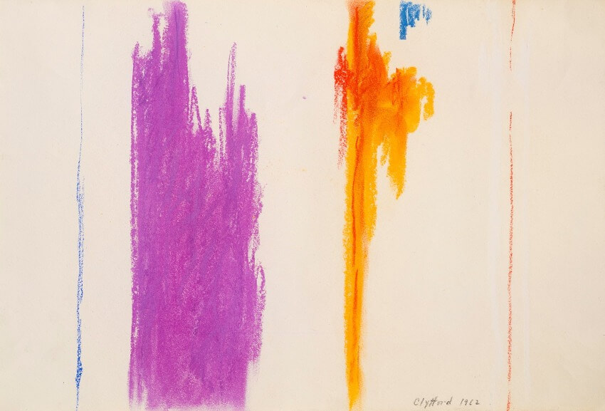 Clyfford Still pastel on paper