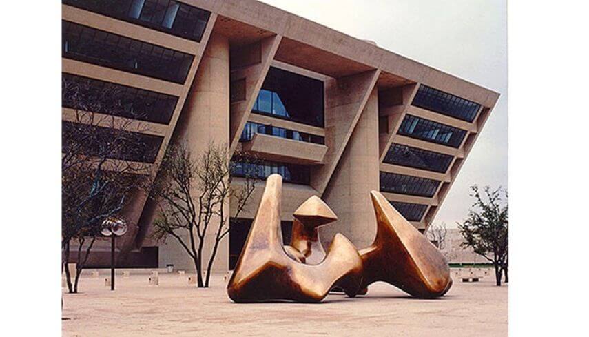 three forms vertebrae sculpture