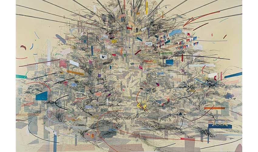 Julie Mehretu art at museum and gallery in denver and new york