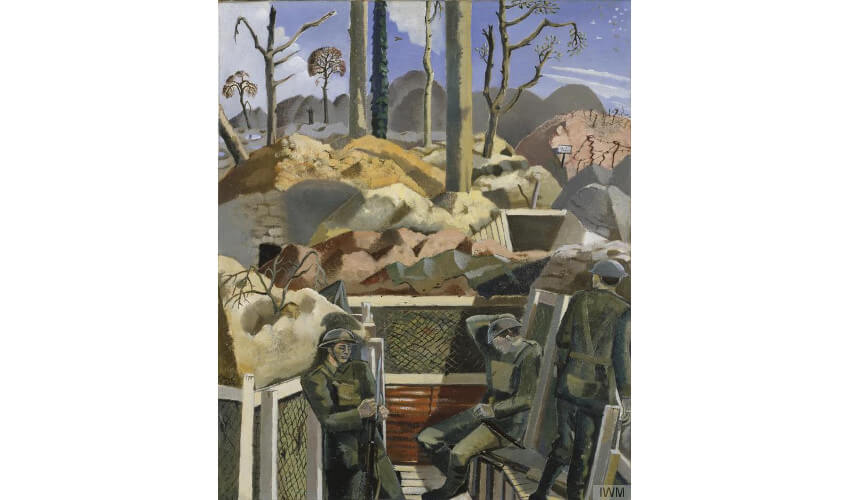 landscape work by british surrealist artist paul nash