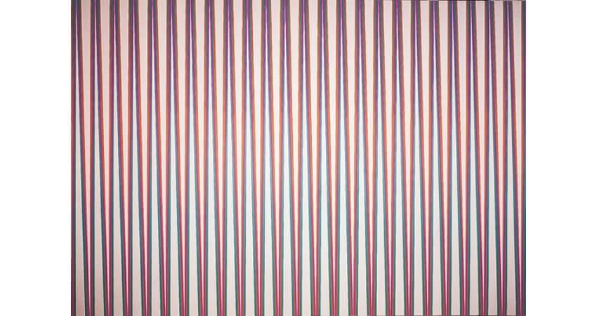 bridget riley acrylic paint on canvas