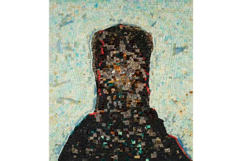 acrylic on canvas work by american artist jack whitten at museum