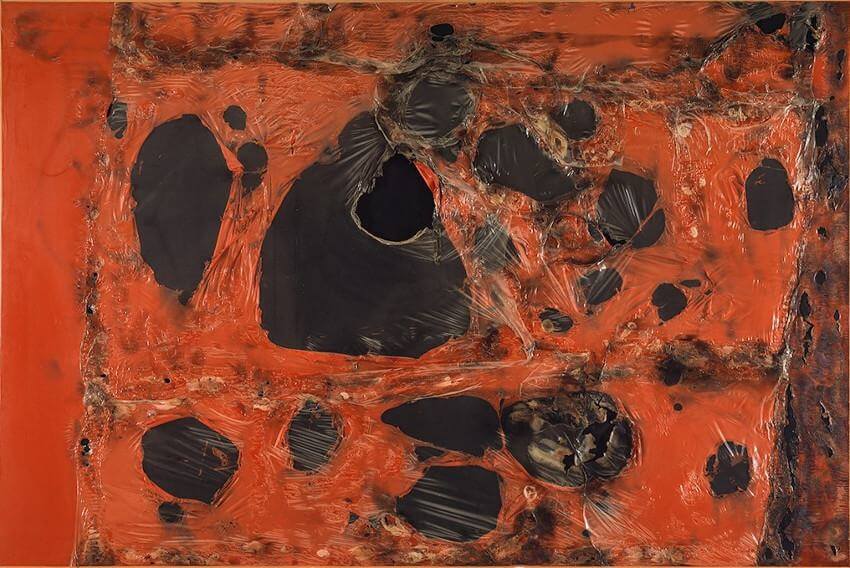 alberto burri retrospective at new york guggenheim museum