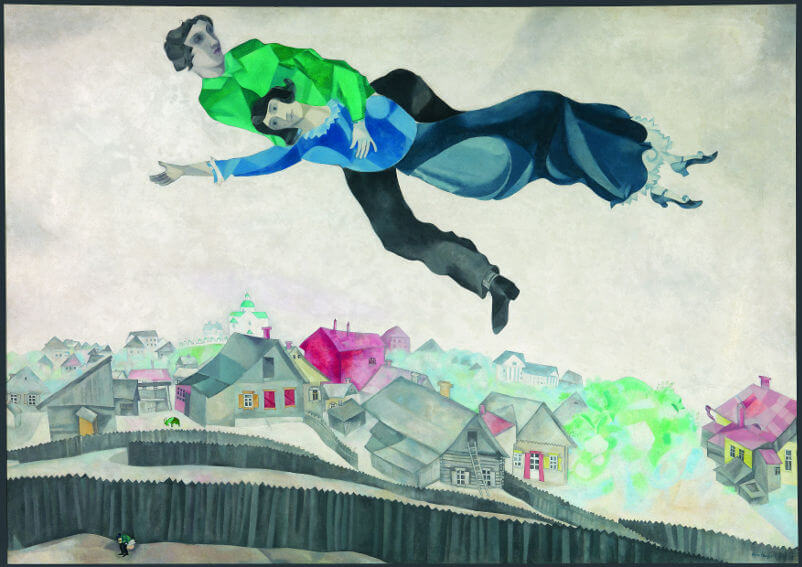 Belarus painter Marc Chagall Over the City