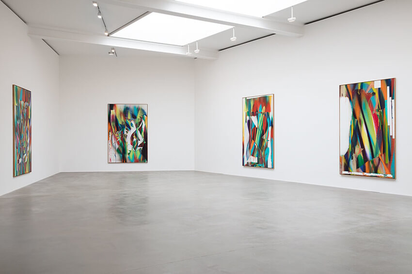 Katharina Grosse untitled works on view in Berlin London and New York gallery