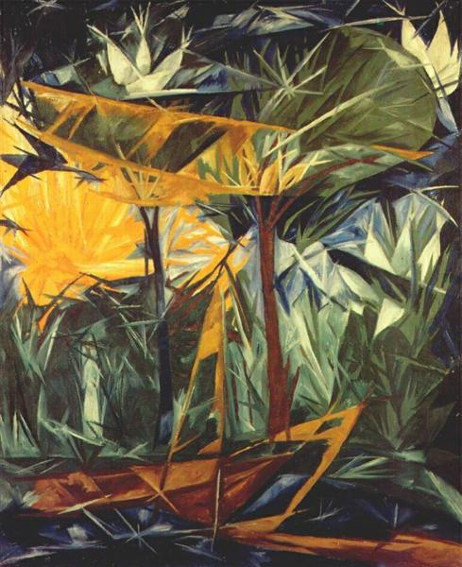 Natalia Goncharova Yellow and Green Forest