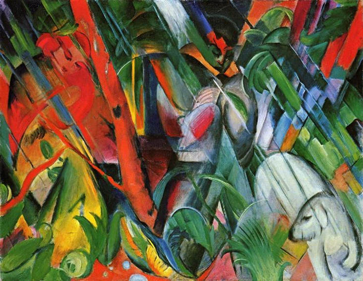 Franz Marc In the Rain painting