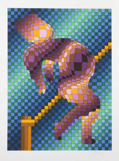 Harlequin Sportif by Hungarian French artist Victor Vasarely