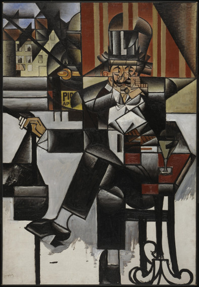 Juan Gris Man in a Cafe