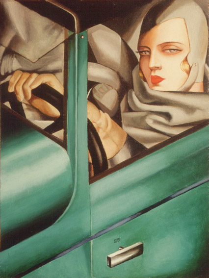 Tamara de Lempicka Self-Portrait in the Green Bugatti painting