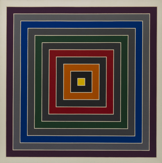 Frank Stella Gray Scramble painting