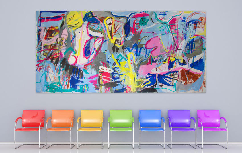 What Large Abstract Paintings Can Do for an Interior Space | Ideelart