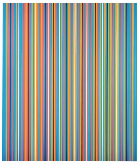 Bridget Riley Ra painting