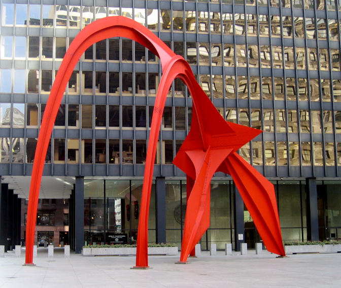 Alexander Calder Flamingo sculpture