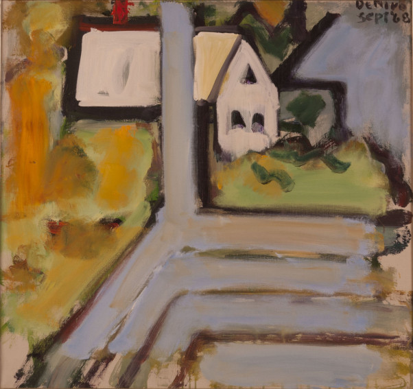 Robert De Niro Sr. White Building, Blue Porch painting