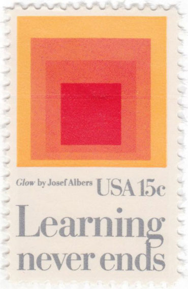 Glow (1966) by Josef Albers on US Stamp