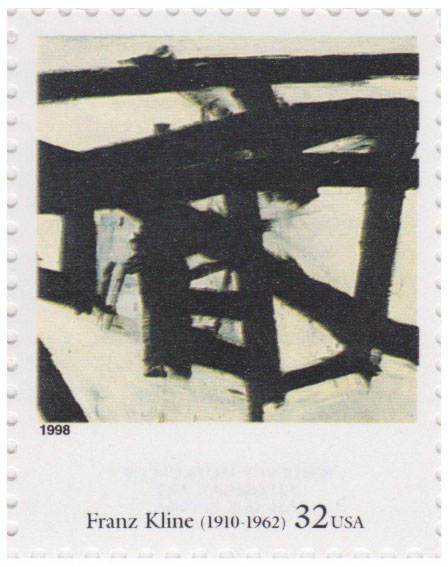 Mahoning (1956) by Franz Kline on US Stamp