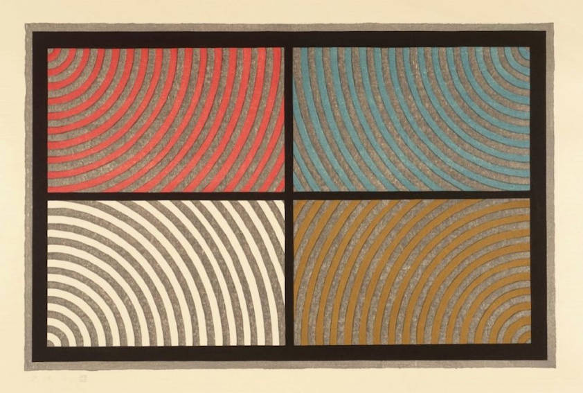 Sol LeWitt Arcs From Four Corners painting