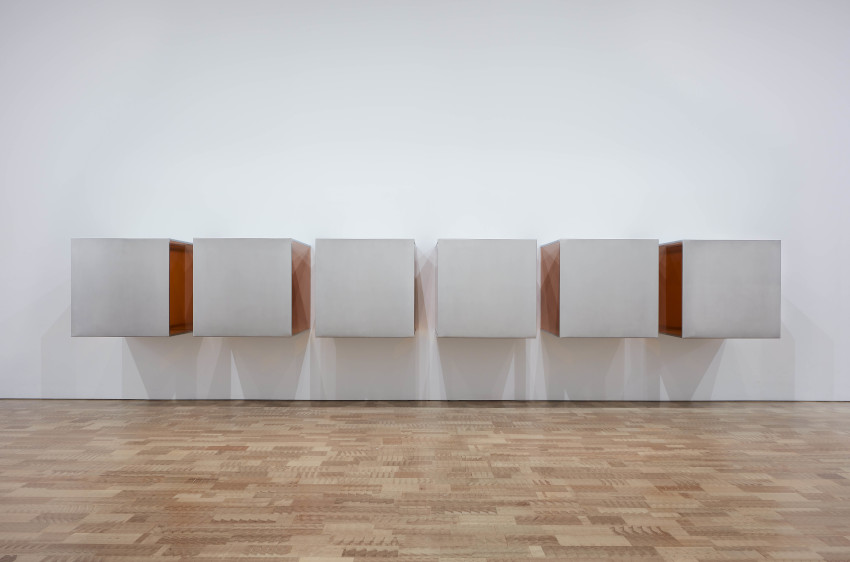 Retrospective of works by artist Donald Judd on view at MoMA in March 2020