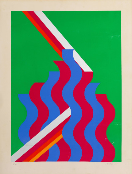 Mohamed Melehi Untitled 1975 silkscreen art